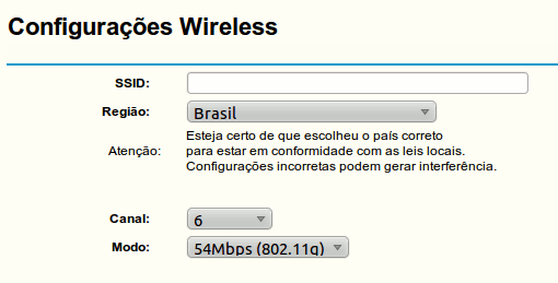 Configuração Wireless do modem Intelbras WRG 240E