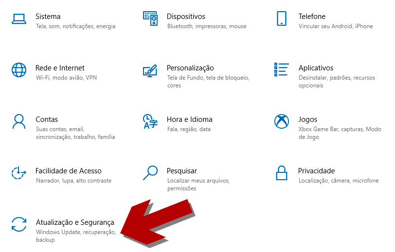 Configurações do Windows 10